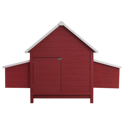 Pollaio Rosso 157x97x110 cm in Legno