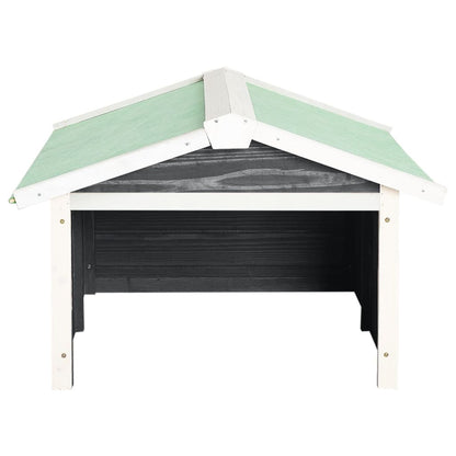 Casetta per Tosaerba Robotizzato 72x87x50cm Grigia Bianca Abete