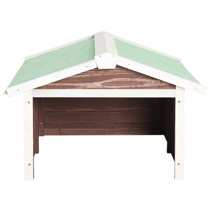 Casetta per Tosaerba Robotizzato 72x87x50 cm Mocca Bianca Abete