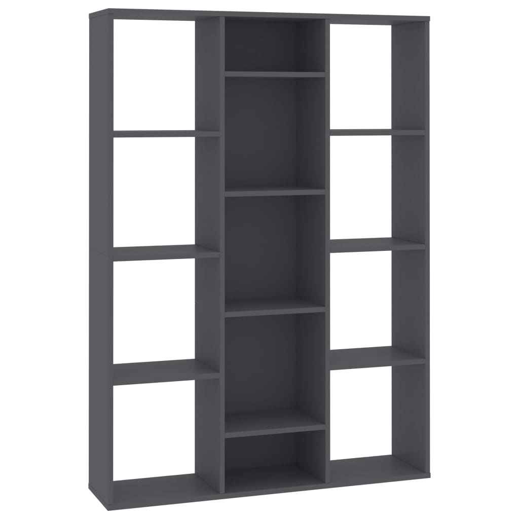 Libreria/Divisorio Grigio 100x24x140 cm in Legno Multistrato