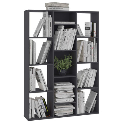 Libreria/Divisorio Grigio 100x24x140 cm in Legno Multistrato