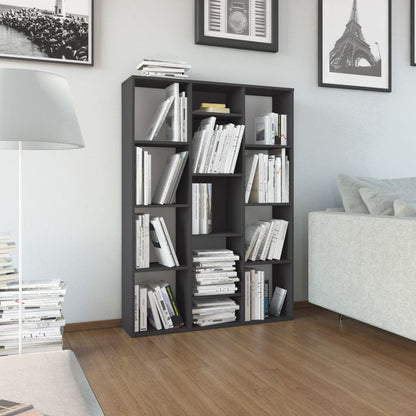 Libreria/Divisorio Grigio 100x24x140 cm in Legno Multistrato