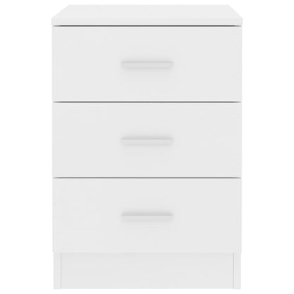 Comodino Bianco 38x35x56 cm in Legno Ingegnerizzato