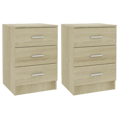 Comodini 2 pz Rovere Sonoma 38x35x56 cm in Legno Multistrato