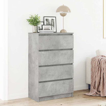 Credenza Grigio Cemento 60x35x98,5 cm in Legno Multistrato