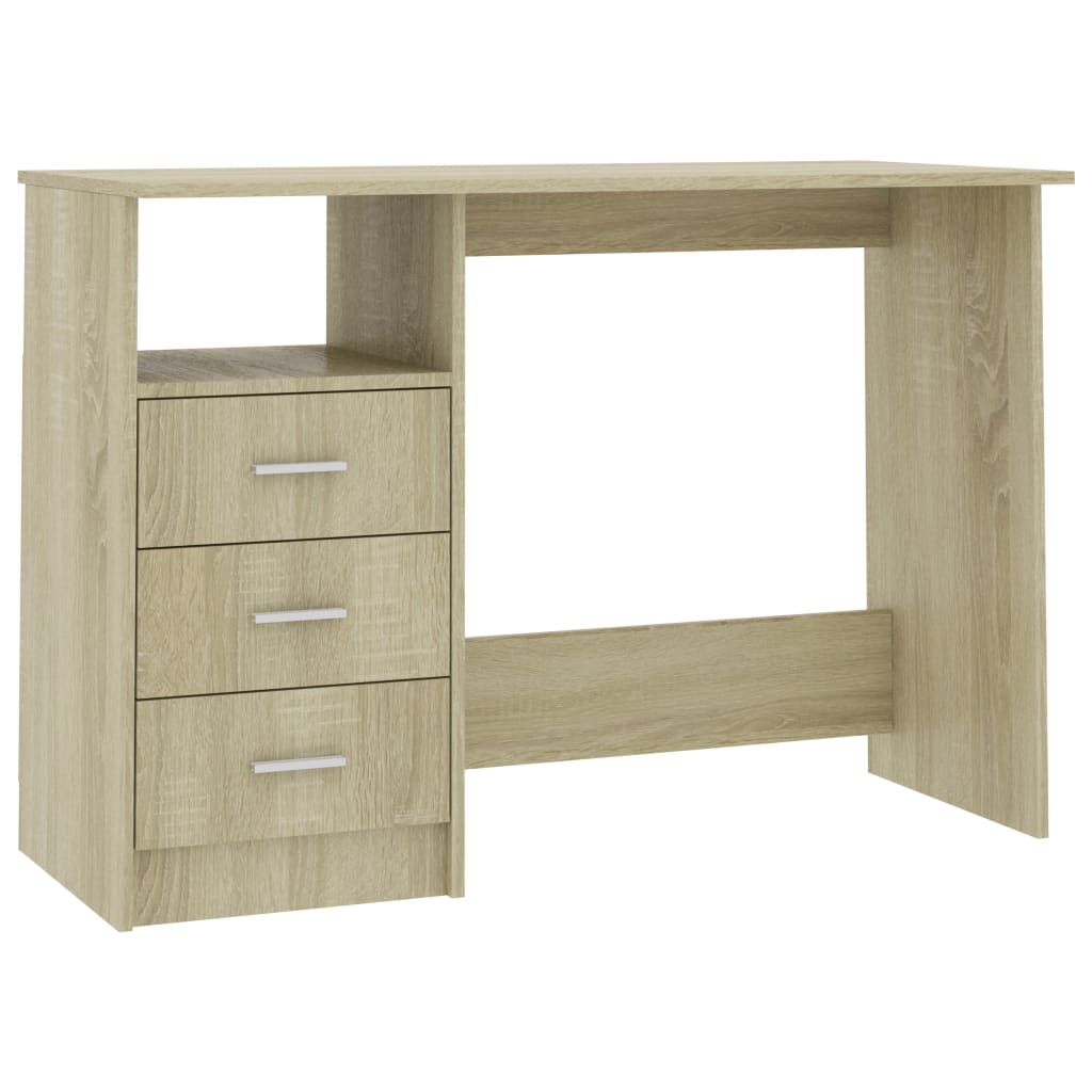 Scrivania Cassetti Rovere Sonoma 120x50x76 cm Legno Multistrato