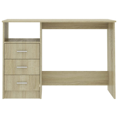 Scrivania Cassetti Rovere Sonoma 120x50x76 cm Legno Multistrato