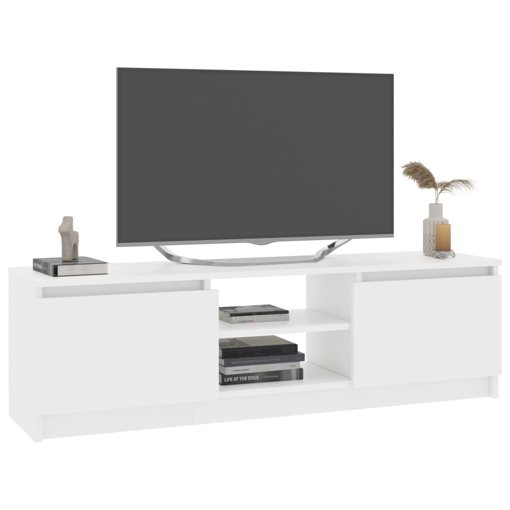 Mobile Porta TV Bianco 120x30x35,5 cm in Legno Multistrato