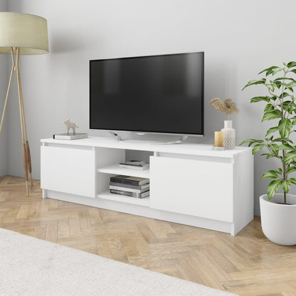 Mobile Porta TV Bianco 120x30x35,5 cm in Legno Multistrato