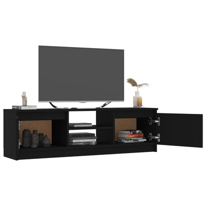Mobile Porta TV Nero 120x30x35,5 cm in Legno Multistrato