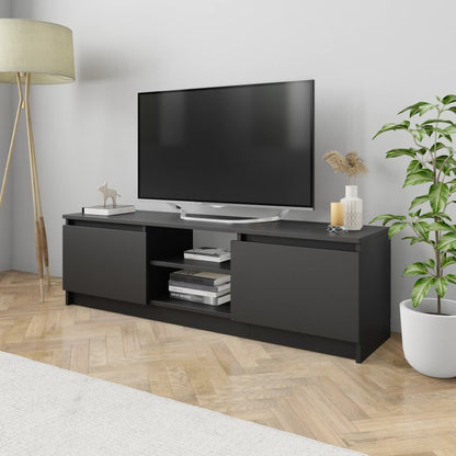 Mobile Porta TV Nero 120x30x35,5 cm in Legno Multistrato