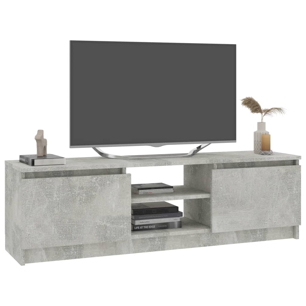 Mobile Porta TV Grigio Cemento 120x30x35,5 cm Legno Multistrato