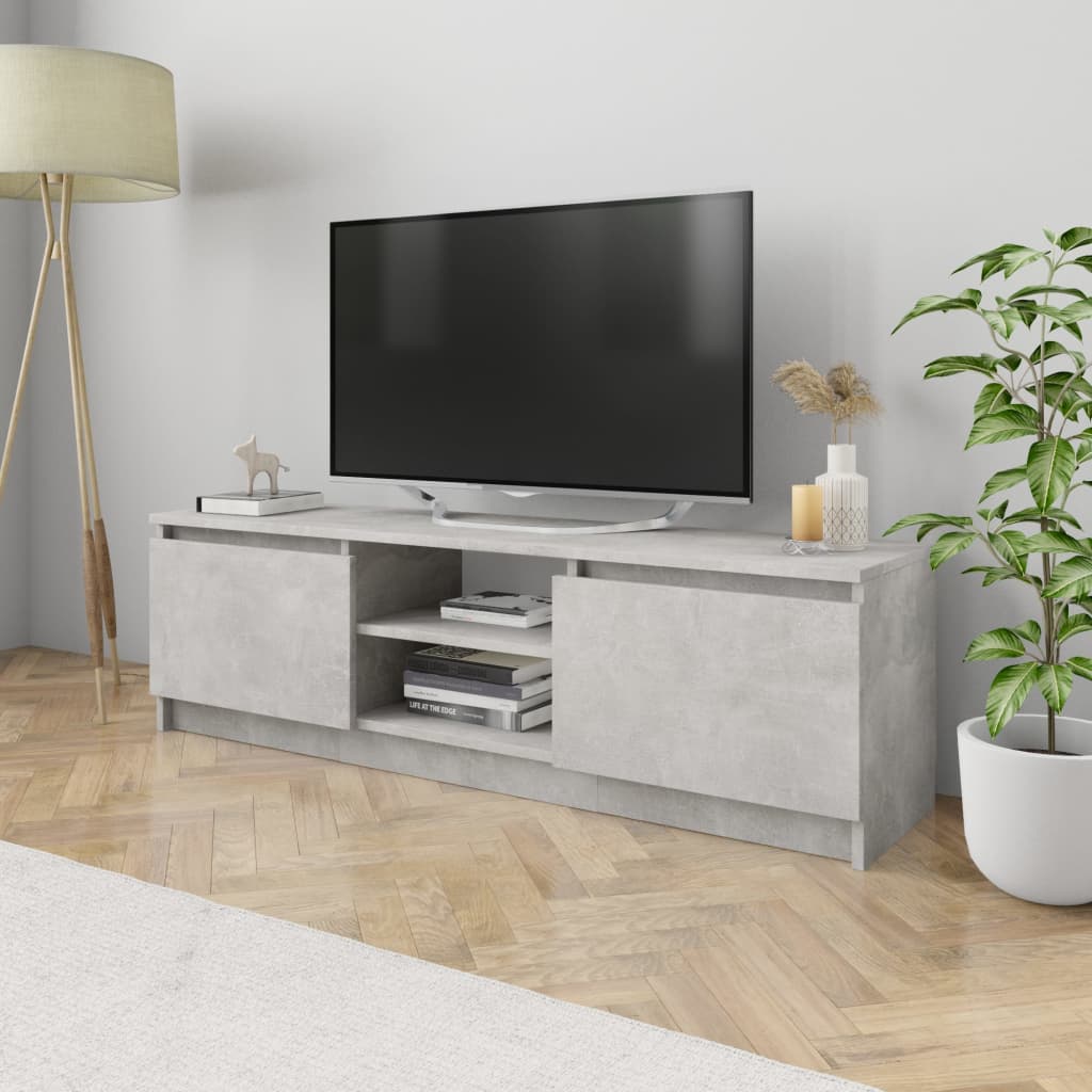 Mobile Porta TV Grigio Cemento 120x30x35,5 cm Legno Multistrato