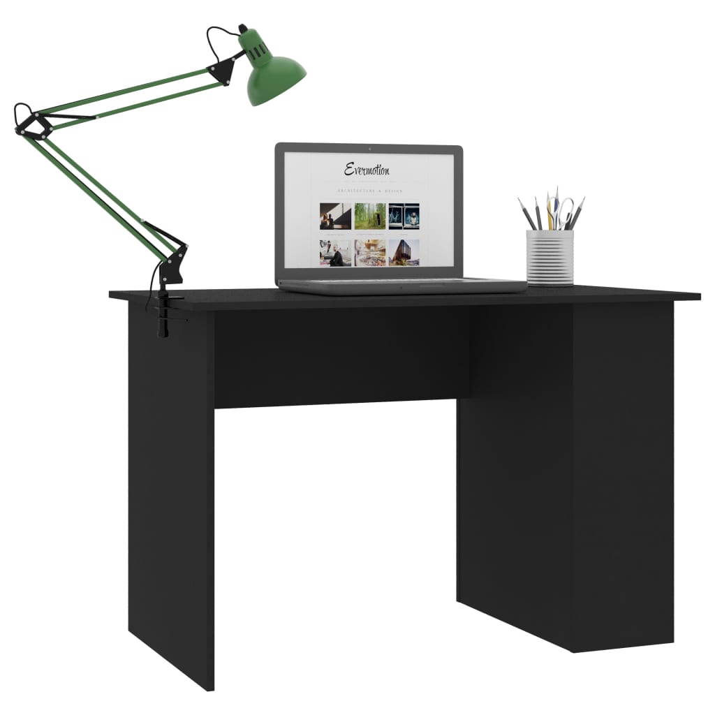 Scrivania Nera 110x60x73 cm in Legno Multistrato