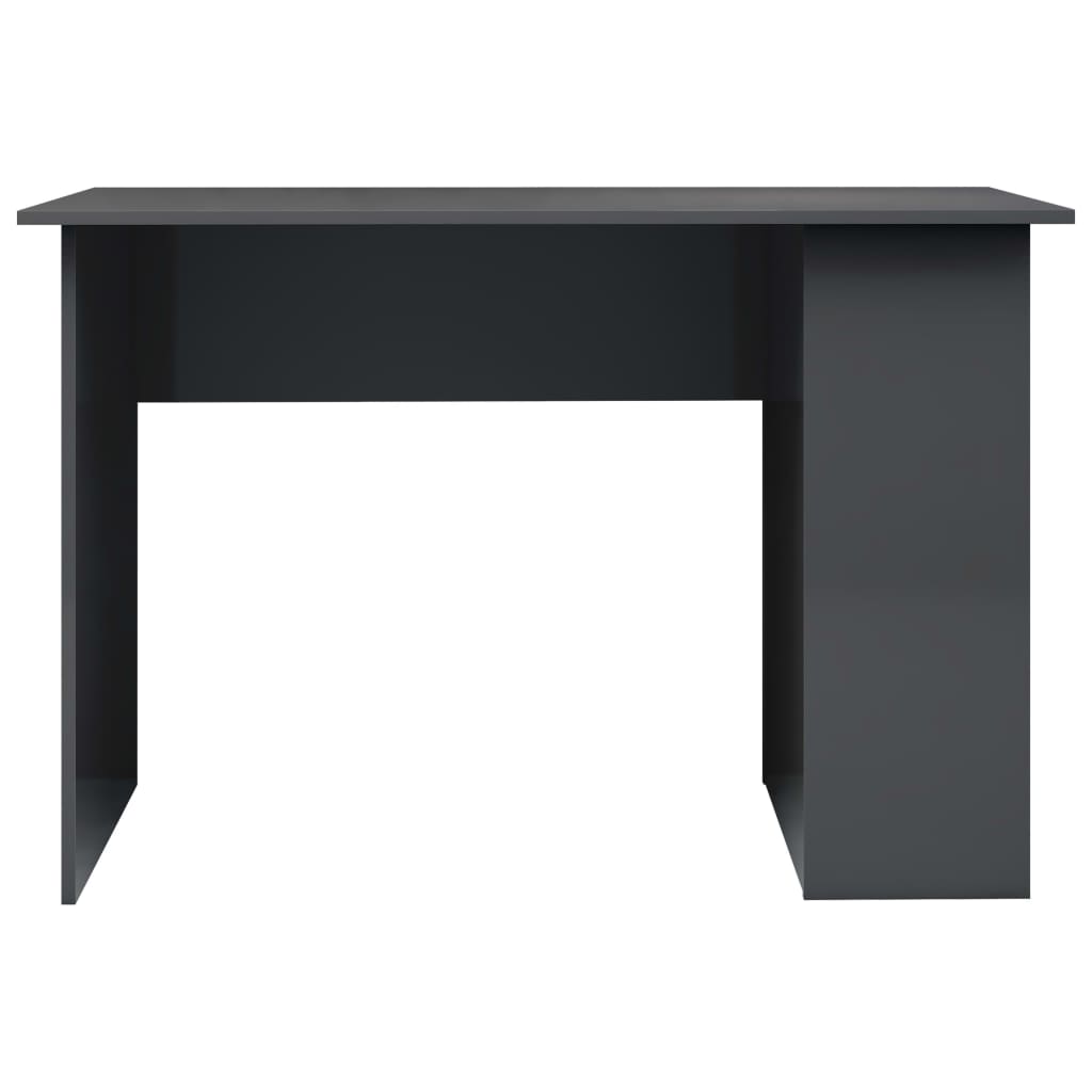 Scrivania Grigio Lucido 110x60x73 cm in Legno Multistrato
