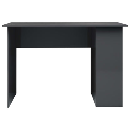 Scrivania Grigio Lucido 110x60x73 cm in Legno Multistrato