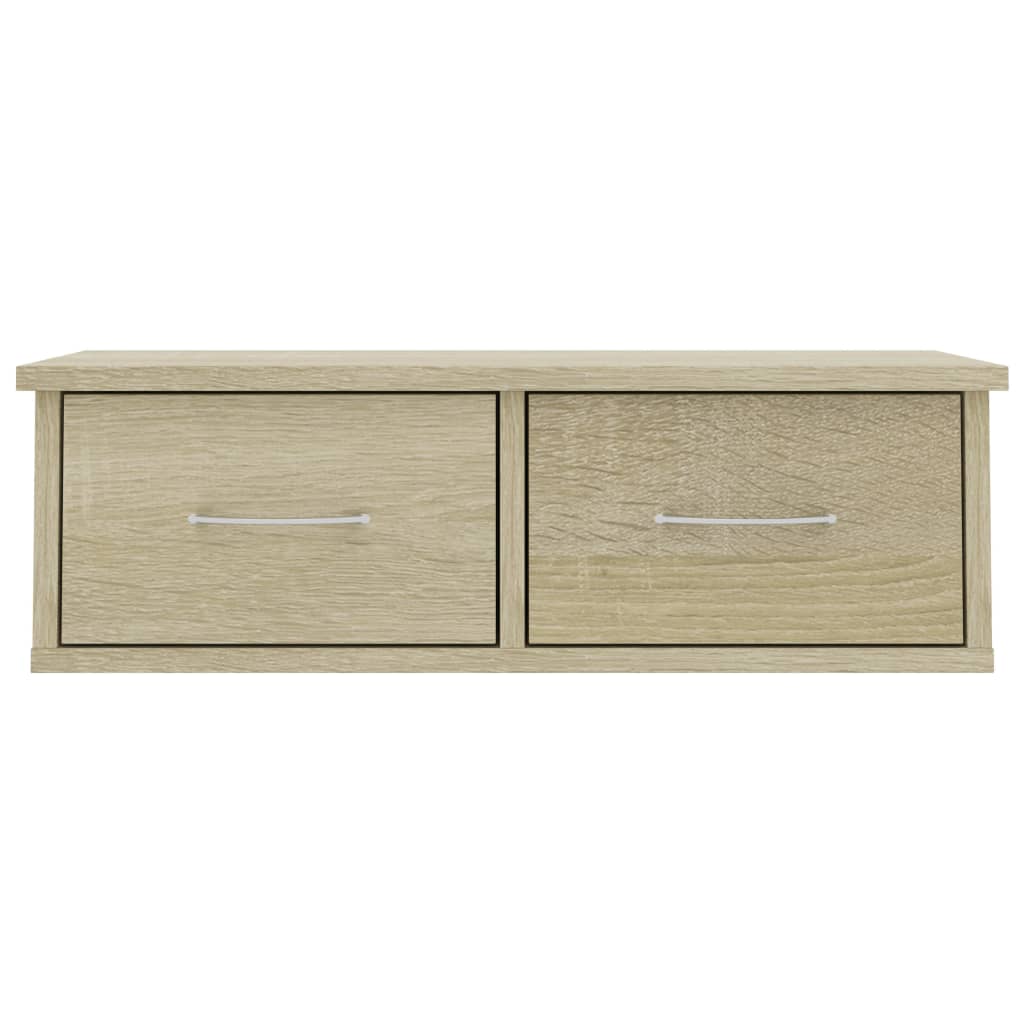 Scaffale Cassetti Parete Rovere Sonoma 60x26x18,5cm Multistrato