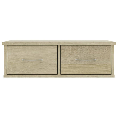 Scaffale Cassetti Parete Rovere Sonoma 60x26x18,5cm Multistrato