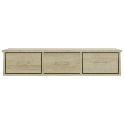 Scaffale Cassetti Parete Rovere Sonoma 88x26x18,5cm Multistrato