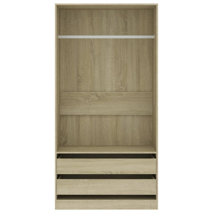 Armadio Rovere Sonoma 100x50x200 cm in Legno Multistrato