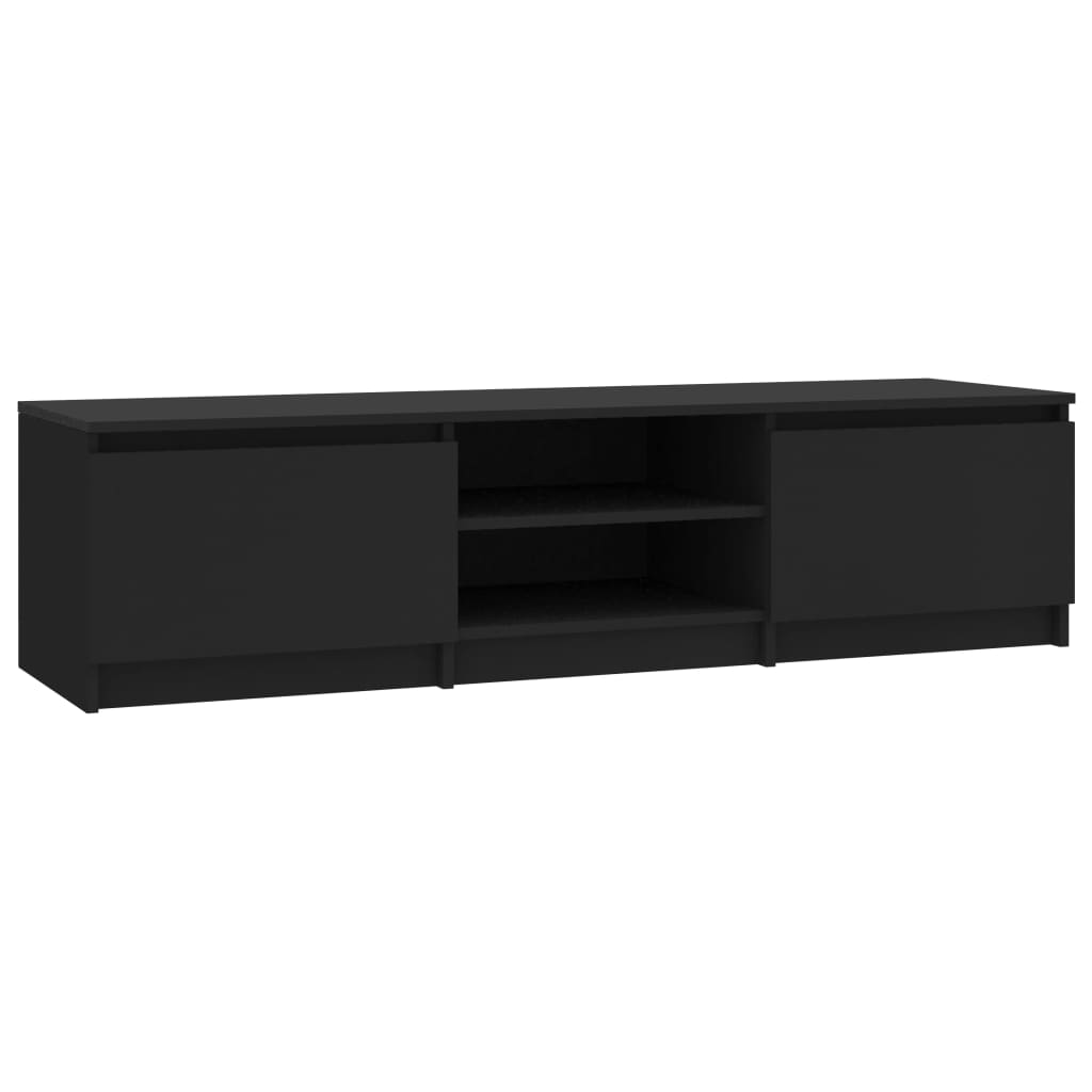 Mobile Porta TV Nero 140x40x35,5 cm in Legno Multistrato