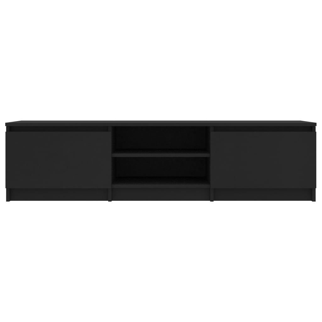 Mobile Porta TV Nero 140x40x35,5 cm in Legno Multistrato