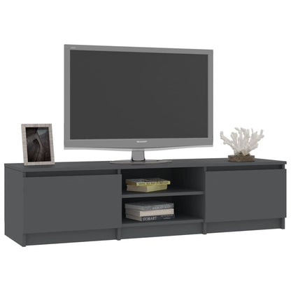 Mobile Porta TV Grigio 140x40x35,5 cm in Legno Multistrato
