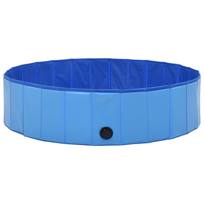 Piscina per Cani Pieghevole Blu 120x30 cm in PVC