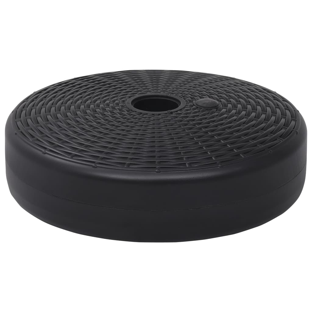 Base per Ombrellone Riempibile con Sabbia/Acqua 24L Nera