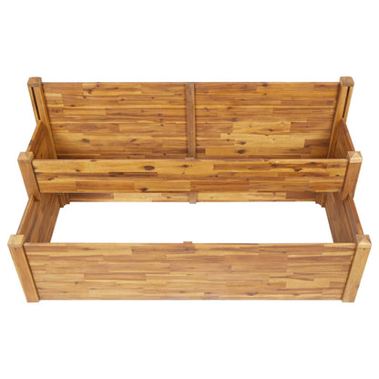Fioriera da Giardino a 2 Livelli 160x75x84cm Massello di Acacia