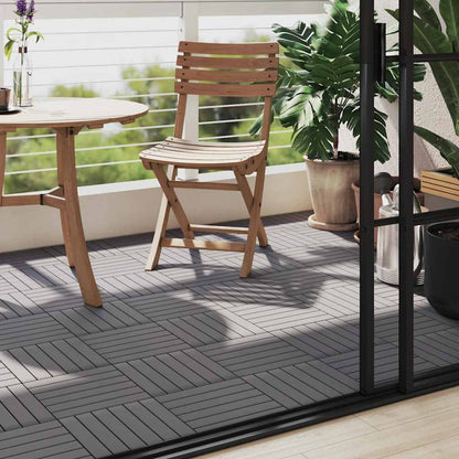 Pannelli Decking 10 pz Grigio Slavato 30x30cm Massello d'Acacia