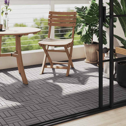 Pannelli Decking 10 pz Grigio Slavato 30x30cm Massello d'Acacia