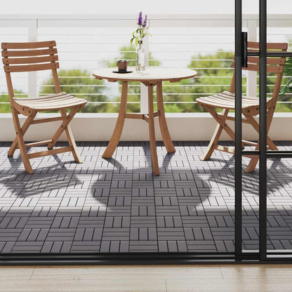 Pannelli Decking 10 pz Grigio Slavato 30x30cm Massello d'Acacia