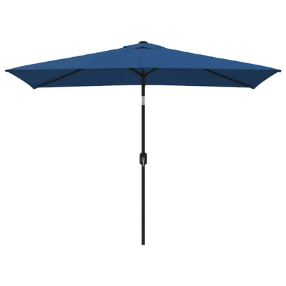 Ombrellone da Esterni con Palo in Metallo 300x200cm Azzurro