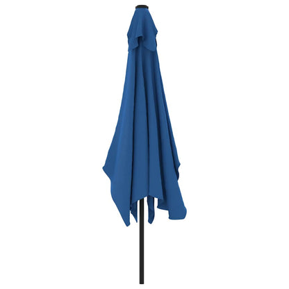 Ombrellone da Esterni con Palo in Metallo 300x200cm Azzurro