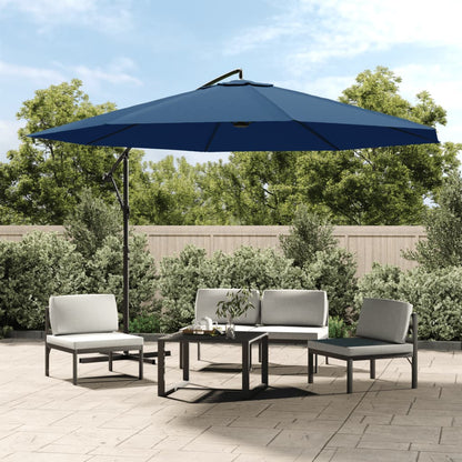 Ombrellone a Sbalzo Palo in Alluminio 350 cm Blu