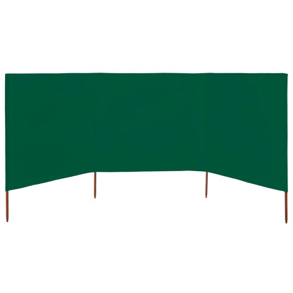 Paravento a 3 Pannelli in Tessuto 400x80 cm Verde