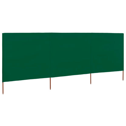 Paravento a 3 Pannelli in Tessuto 400x160 cm Verde
