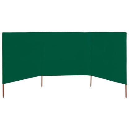 Paravento a 3 Pannelli in Tessuto 400x160 cm Verde