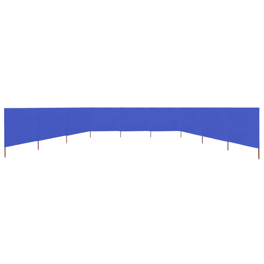 Paravento a 9 Pannelli in Tessuto 1200x120 cm Azzurro