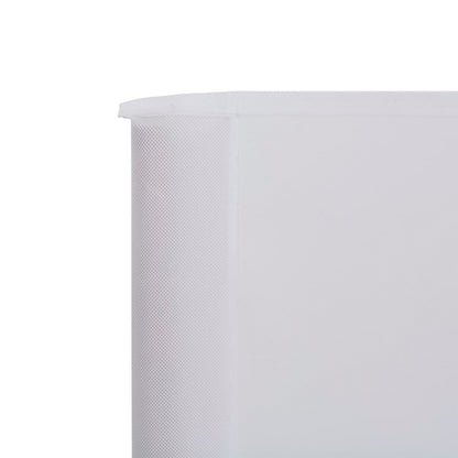 Paravento a 9 Pannelli in Tessuto 1200x160 cm Bianco Sabbia