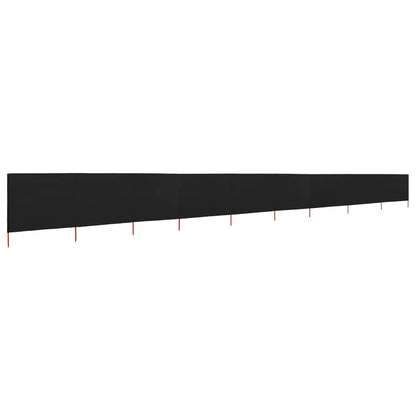 Paravento a 9 Pannelli in Tessuto 1200x160 cm Nero