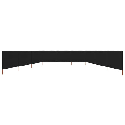 Paravento a 9 Pannelli in Tessuto 1200x160 cm Nero