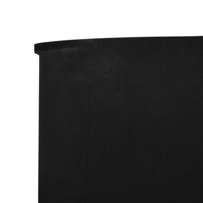 Paravento a 9 Pannelli in Tessuto 1200x160 cm Nero