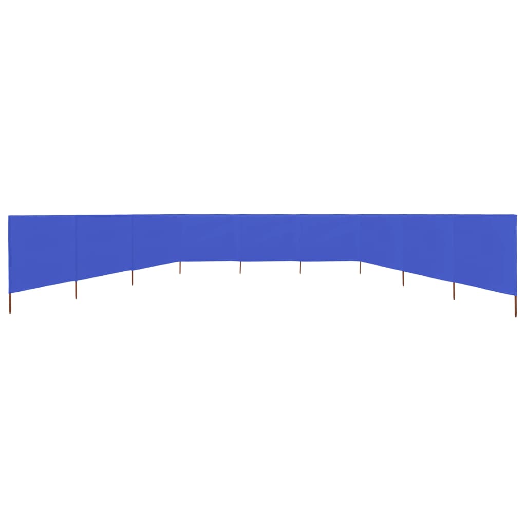 Paravento a 9 Pannelli in Tessuto 1200x160 cm Azzurro