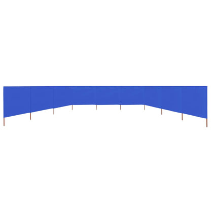 Paravento a 9 Pannelli in Tessuto 1200x160 cm Azzurro