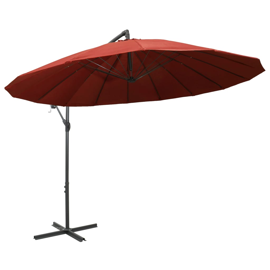 Ombrellone a Sbalzo Terracotta 3 m Palo in Alluminio