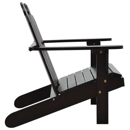 Sedia Adirondack Doppia in Legno Marrone