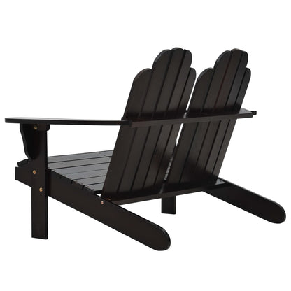 Sedia Adirondack Doppia in Legno Marrone