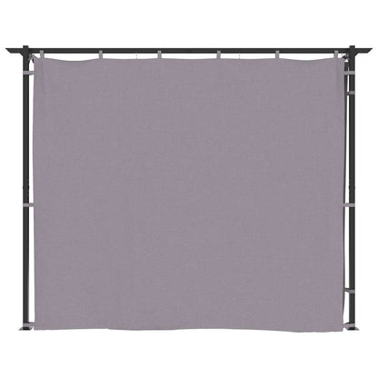 Gazebo con Tende 3x3 m Antracite in Acciaio